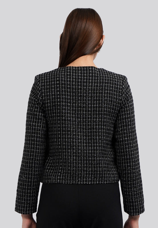 Long Sleeve Tweed Blazer