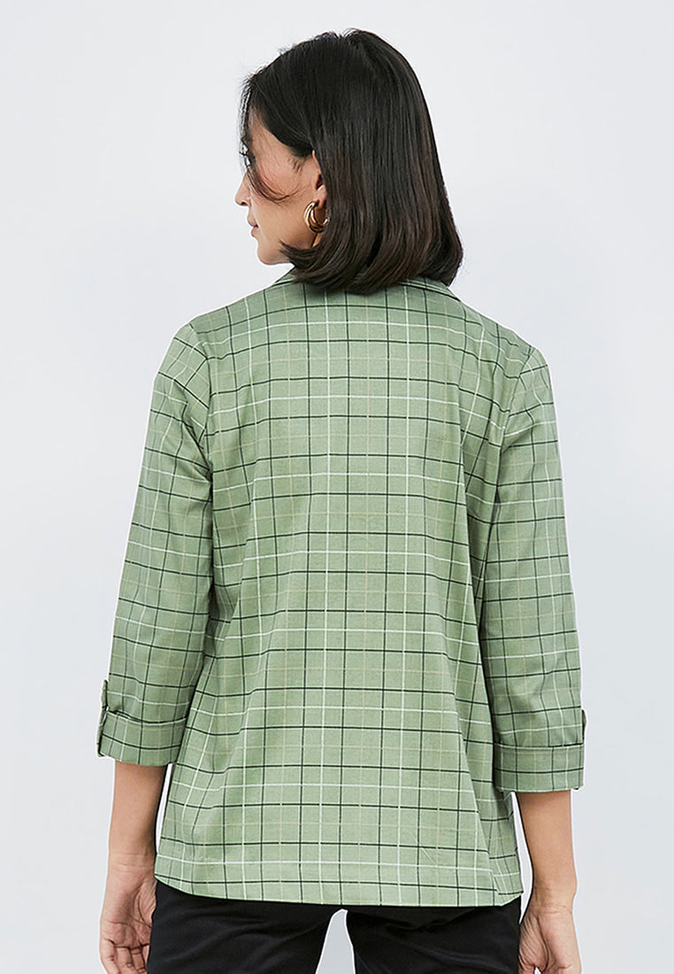Printed 3/4 Sleeves Blazer