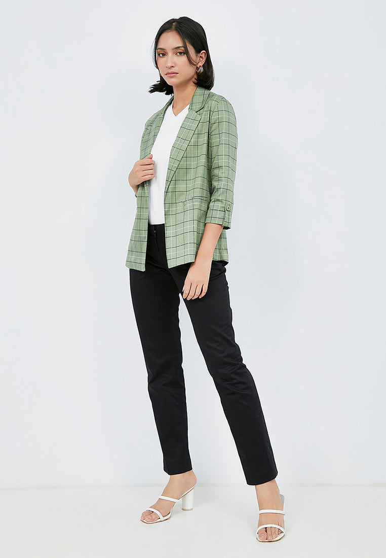 Printed 3/4 Sleeves Blazer