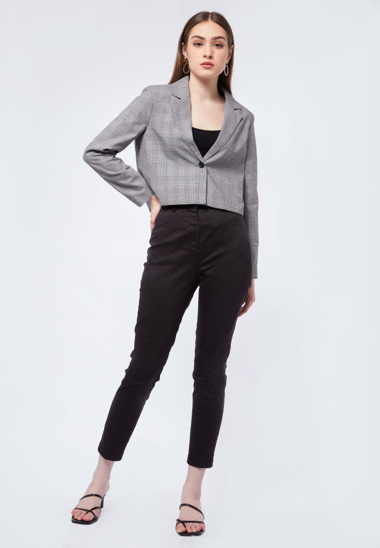 Printed Crop Blazer