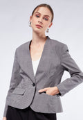 Printed Long Sleeve Blazer
