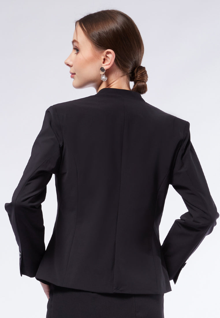 V-Neck Long Sleeve Blazer