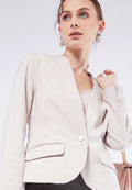 V-Neck Long Sleeve Blazer