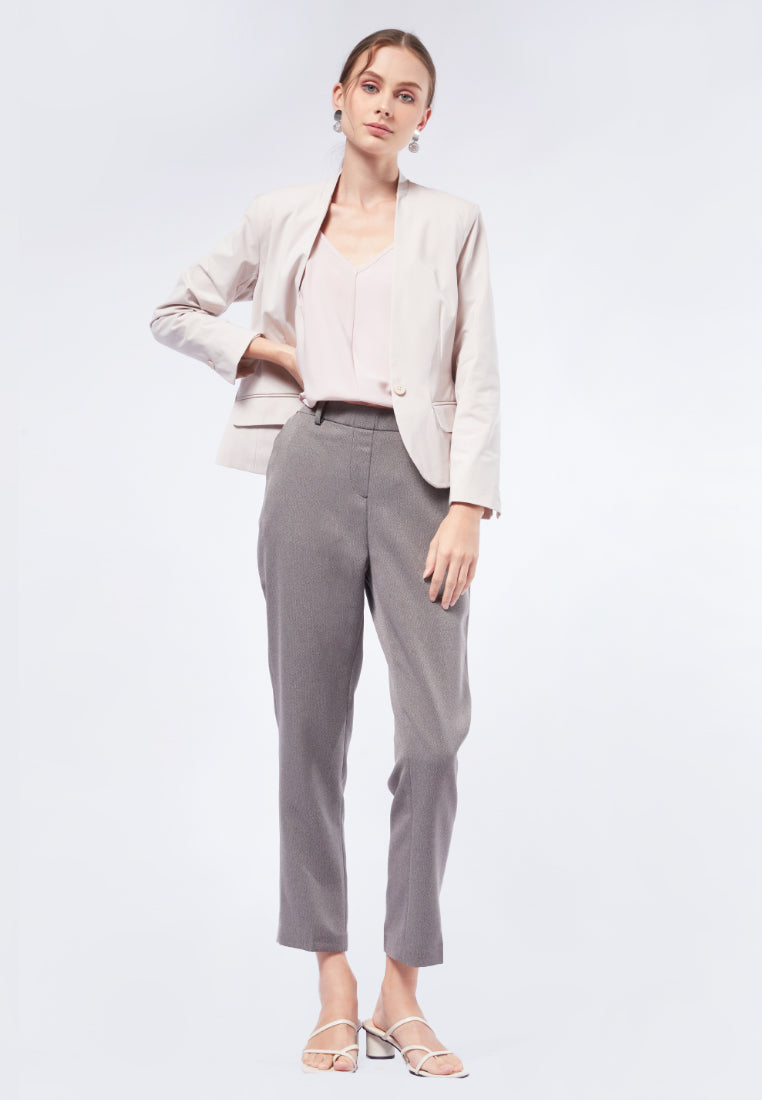 V-Neck Long Sleeve Blazer