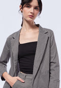 Printed Long Sleeve Blazer