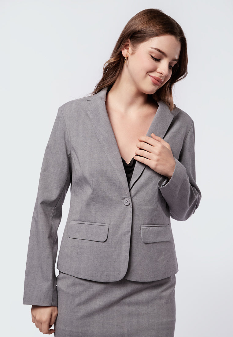 Regular Fit Long Sleeve Blazer