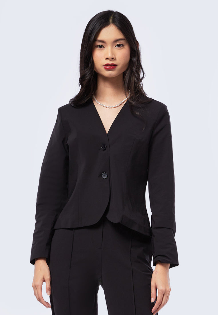 Long Sleeve Fitted Blazer