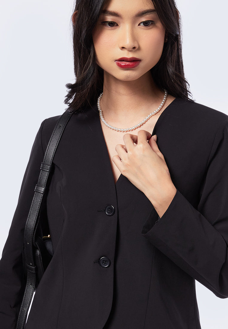 Long Sleeve Fitted Blazer
