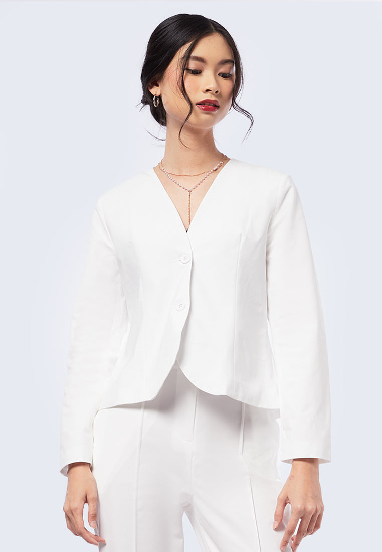Long Sleeve Fitted Blazer
