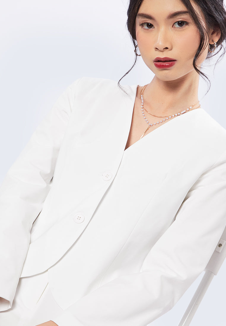 Long Sleeve Fitted Blazer