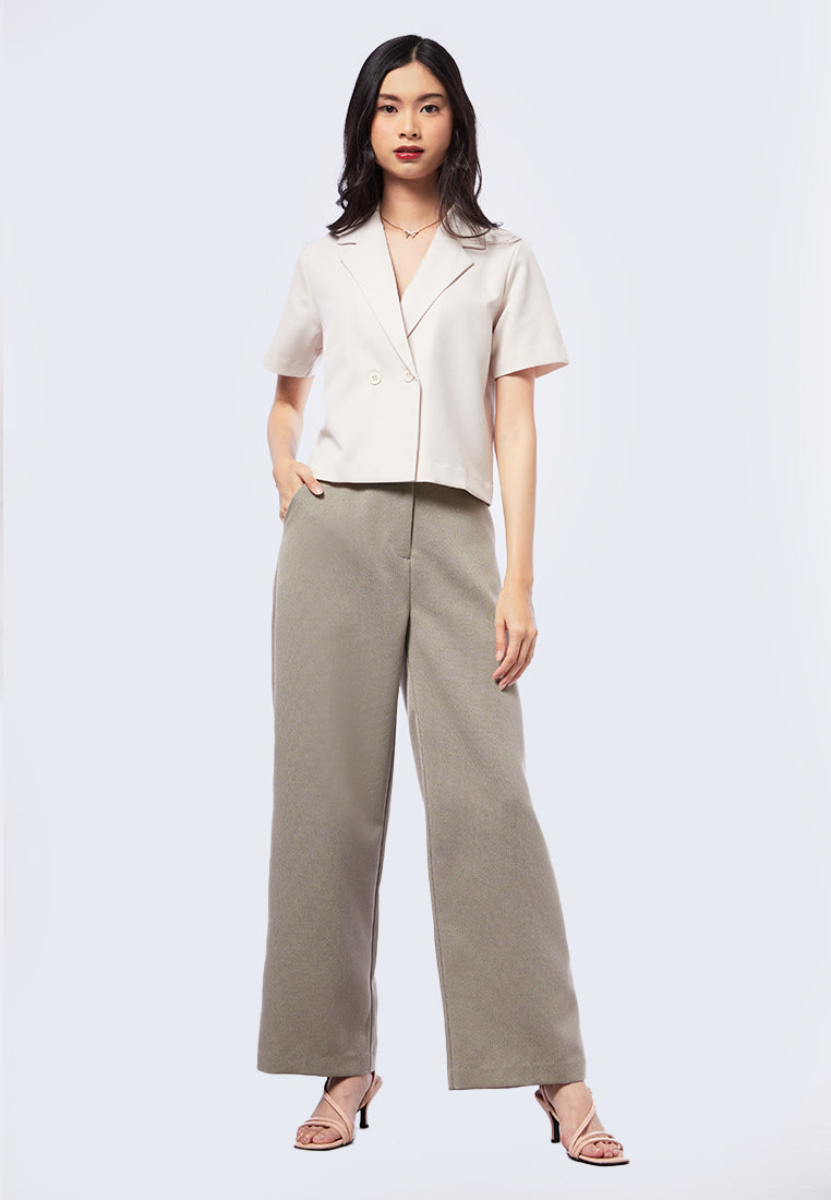 Double Breasted Short Sleeve Blazer