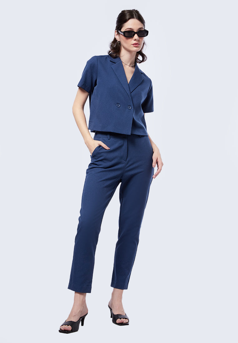 Double Breasted Short Sleeve Blazer