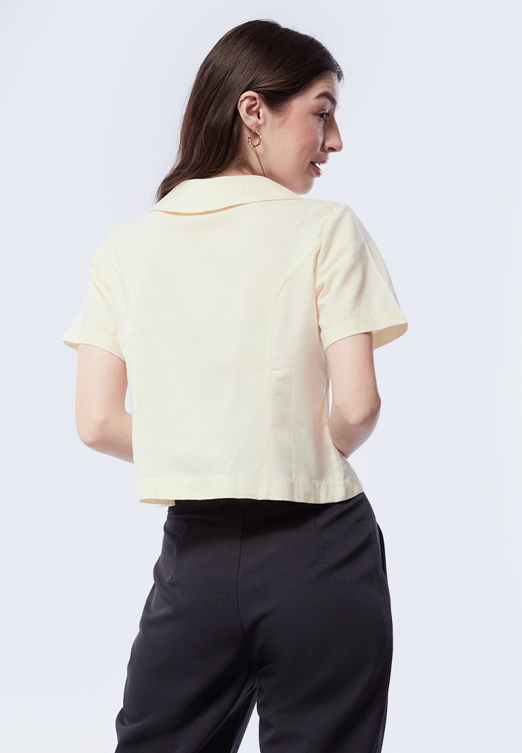 Double Breasted Short Sleeve Blazer