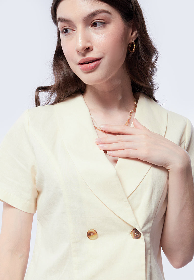 Double Breasted Short Sleeve Blazer