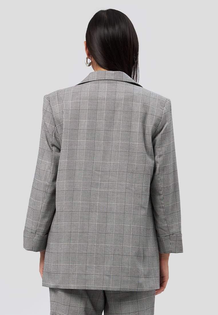Regular Fit Checked Blazer