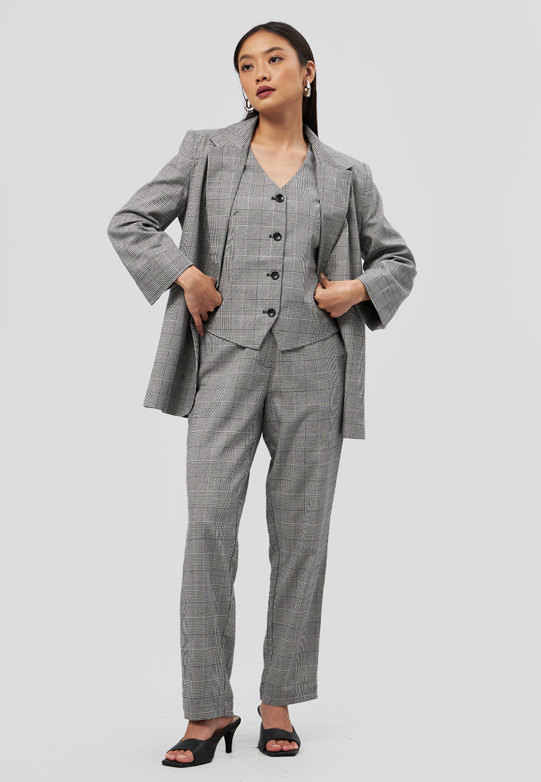 Regular Fit Checked Blazer