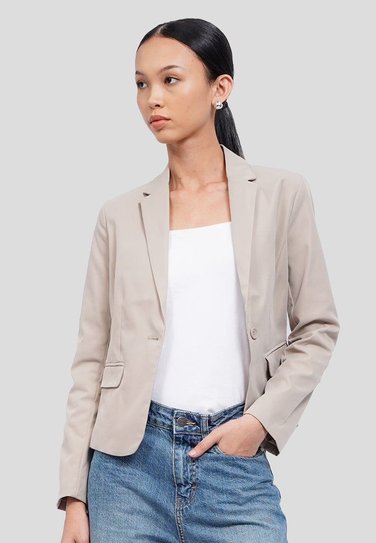 Regular Stretch Long Sleeve Blazer