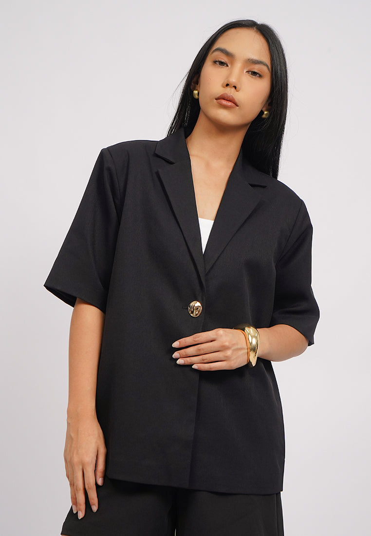 Oversized Short Sleeve Blazer