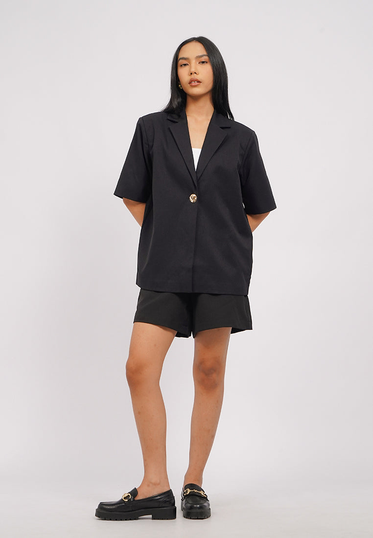 Oversized Short Sleeve Blazer