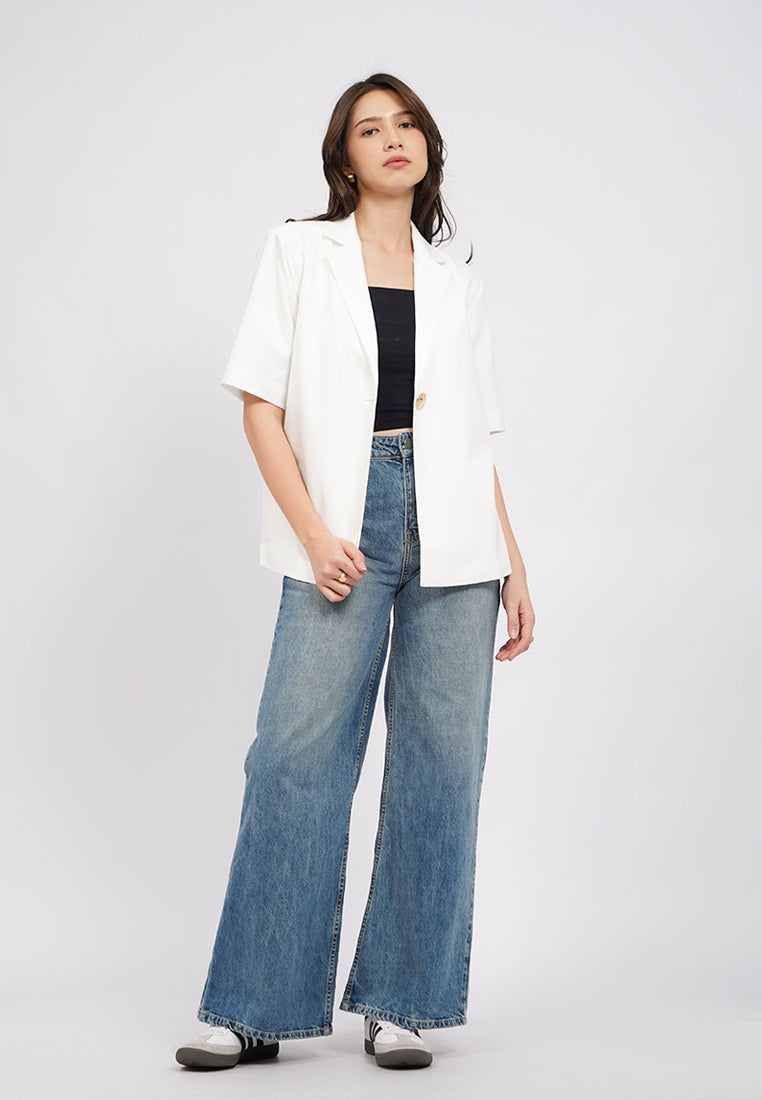 Oversized Short Sleeve Blazer