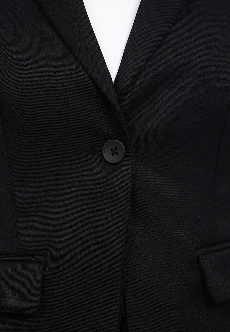 Ruched Sleeves Blazer
