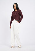 Asymmetrical Long Sleeve Tweed Blazer