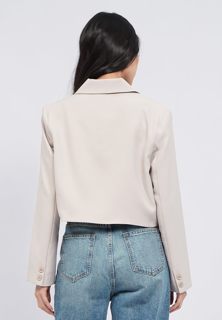 Double Breasted Crop Blazer