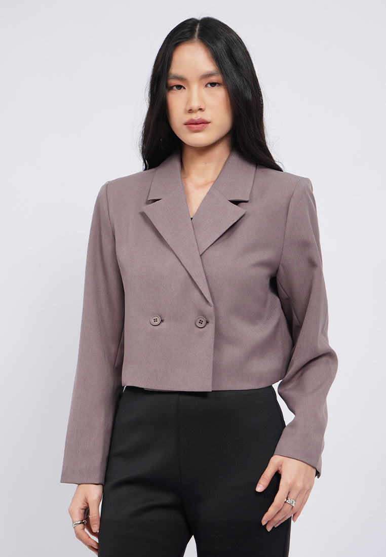 Double Breasted Crop Blazer