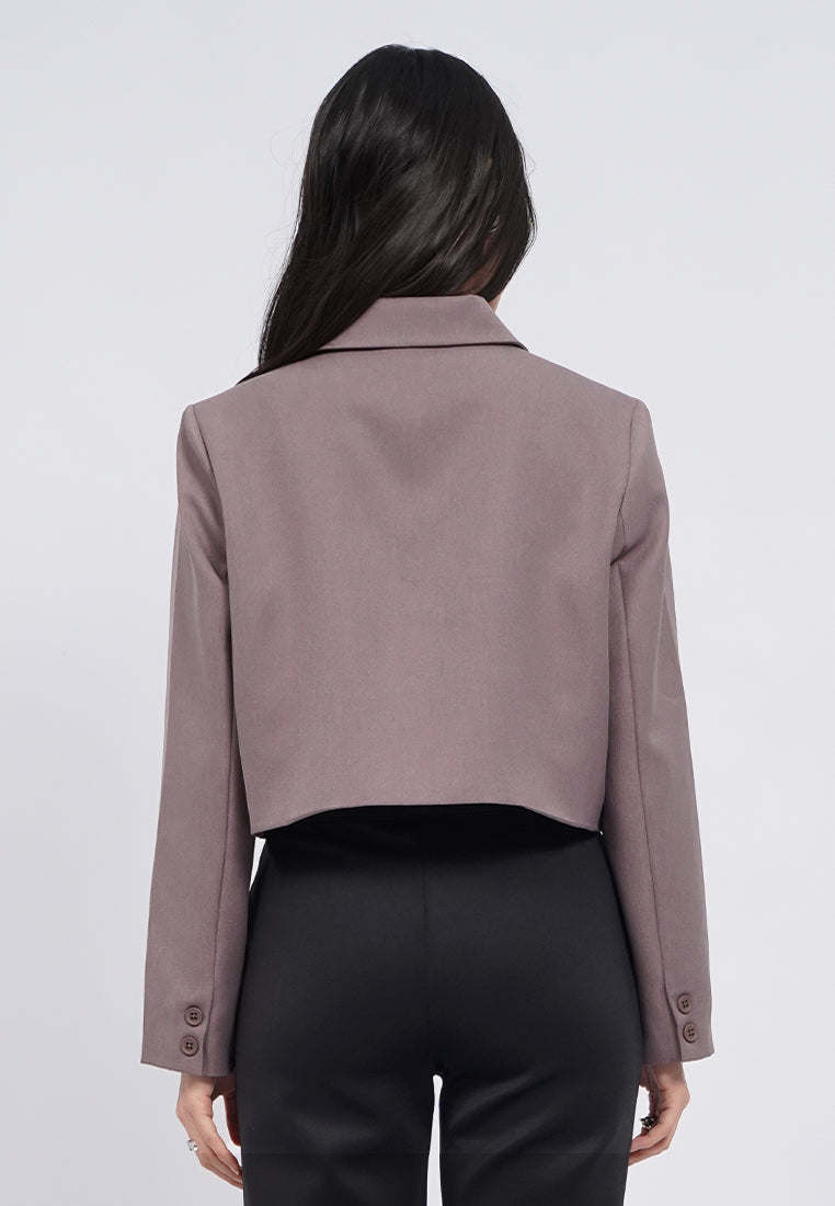 Double Breasted Crop Blazer