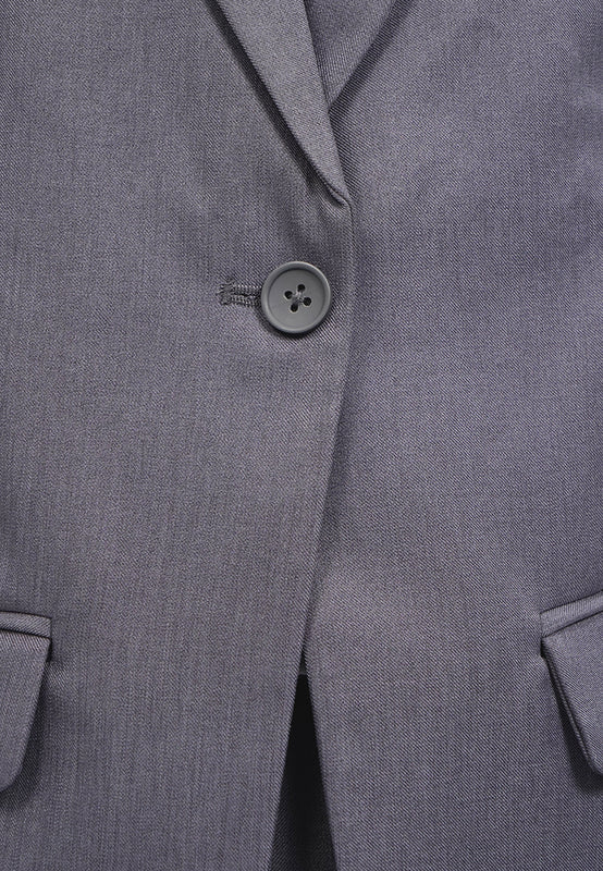 Regular Fit Blazer with Elastic Sleeves