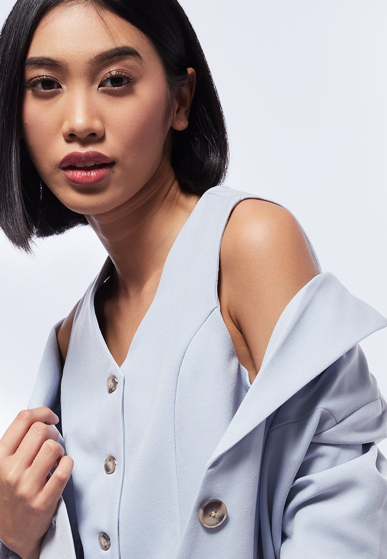 Long Blazer with Double Button