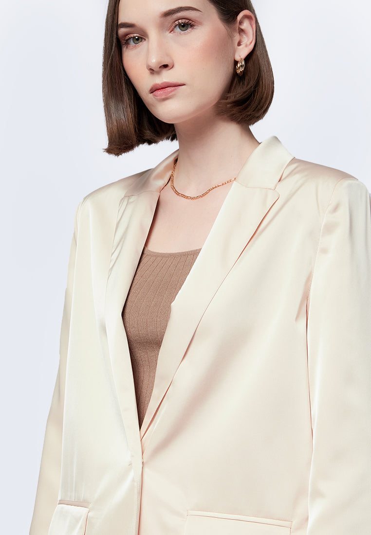 Oversized Satin Blazer