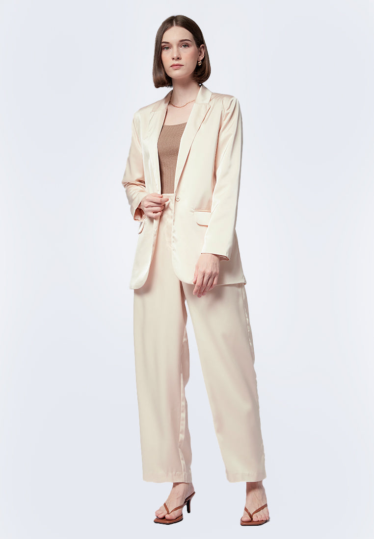 Oversized Satin Blazer