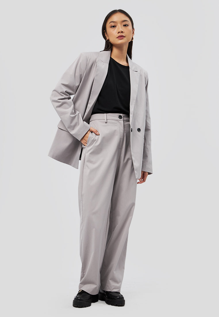 Oversized Long Sleeve Blazer Grey