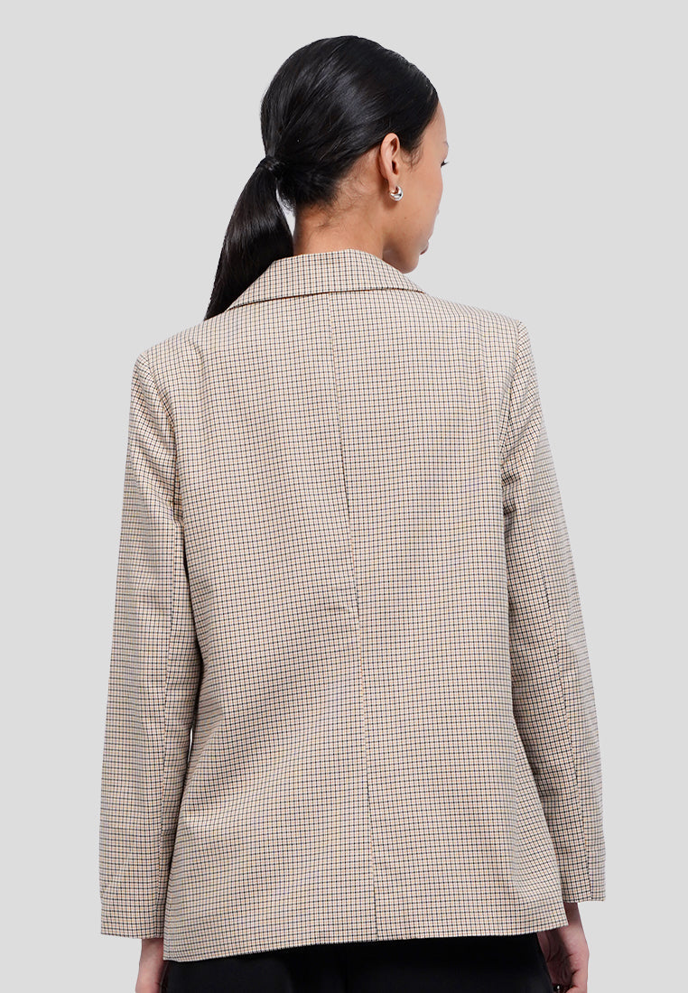 Houndstooth Oversized Blazer