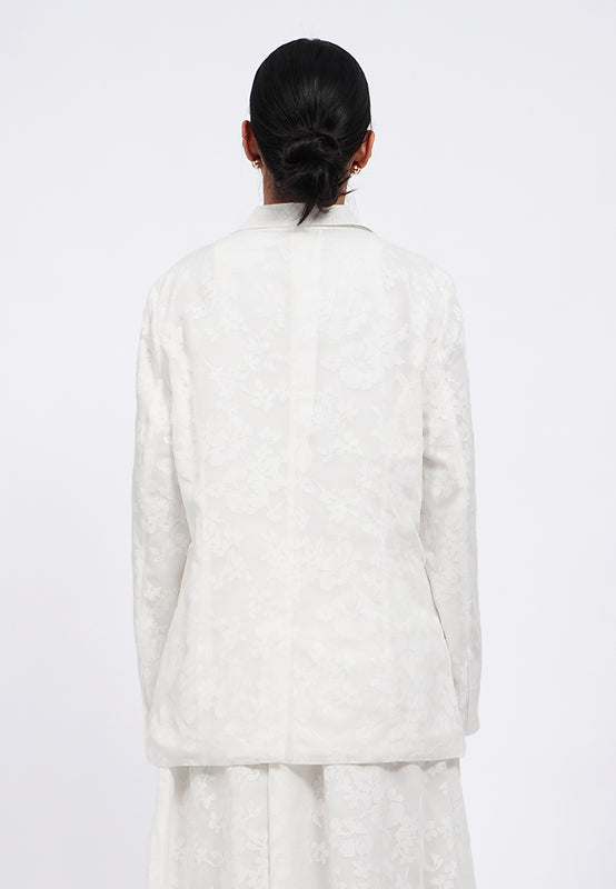 Floral Loose Sheer Blazer
