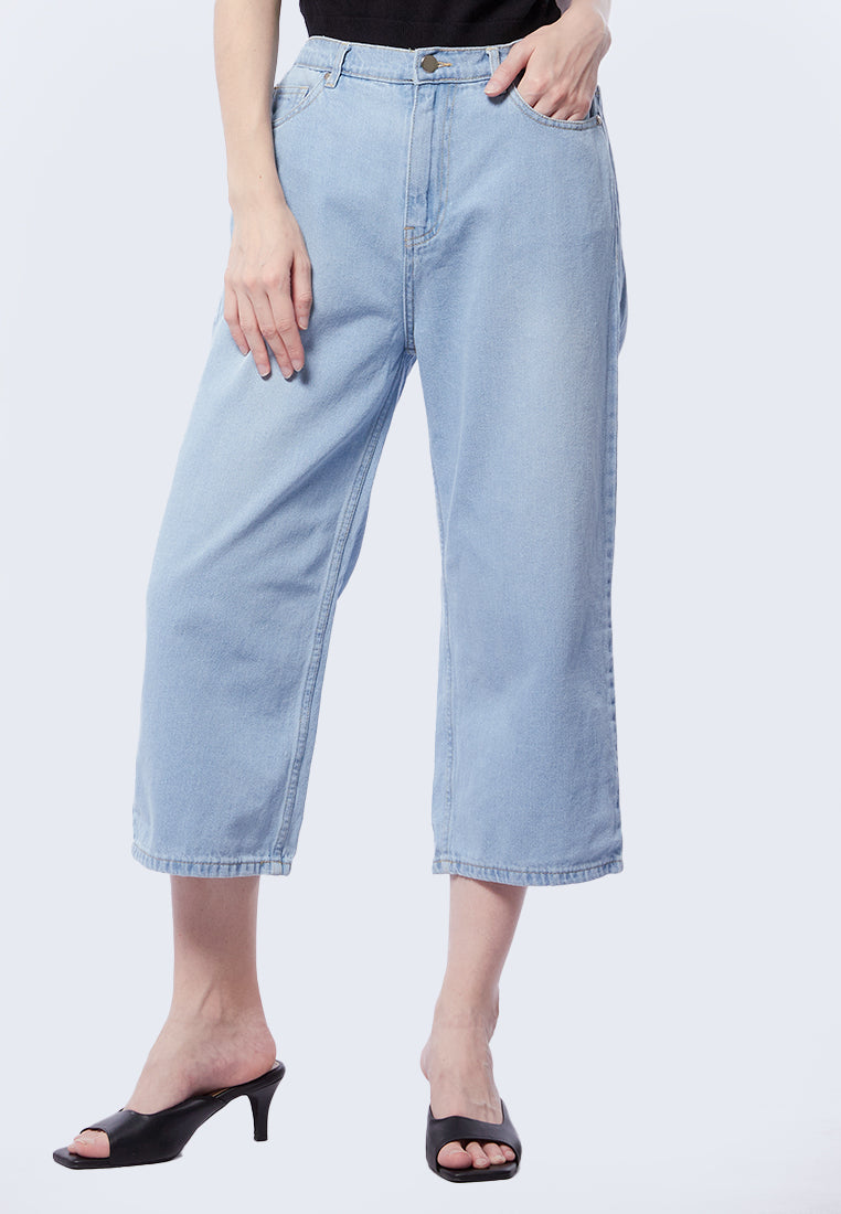 Regular Fit Denim Culottes