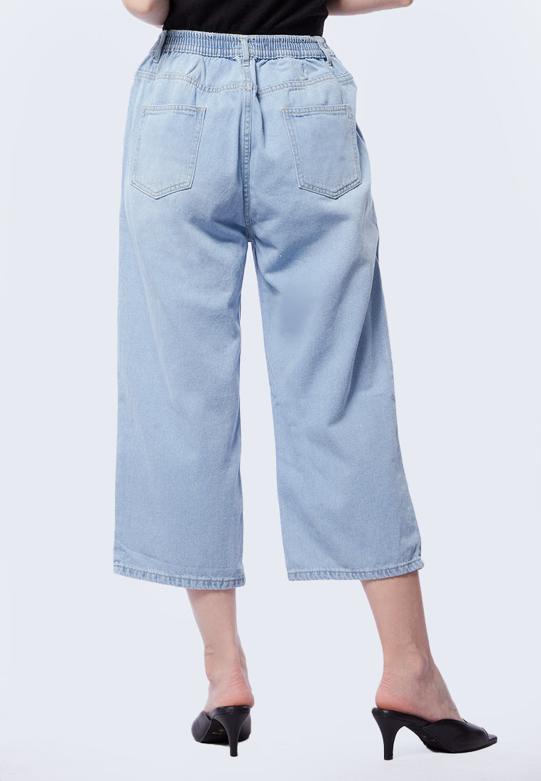 Regular Fit Denim Culottes