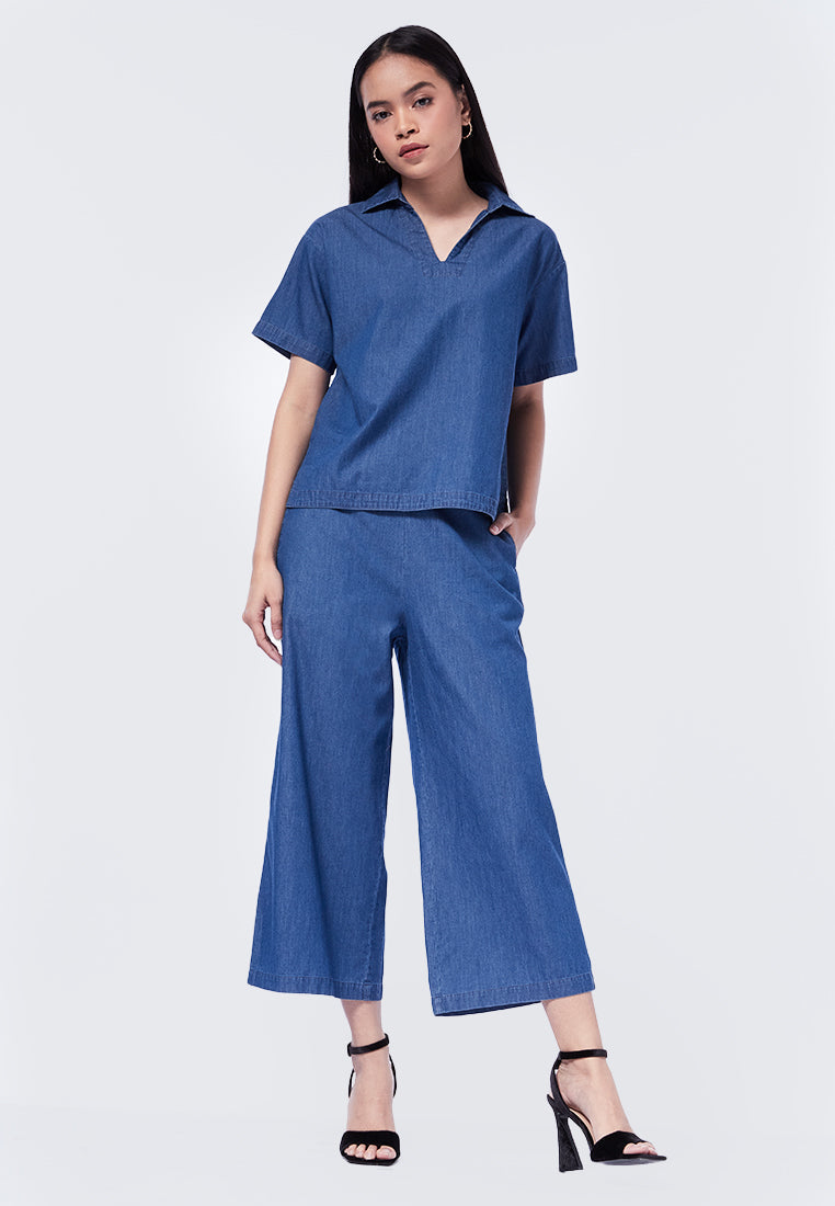 Elasticated Denim Culottes