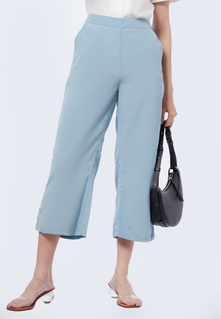 Regular Fit Crinkle Culottes