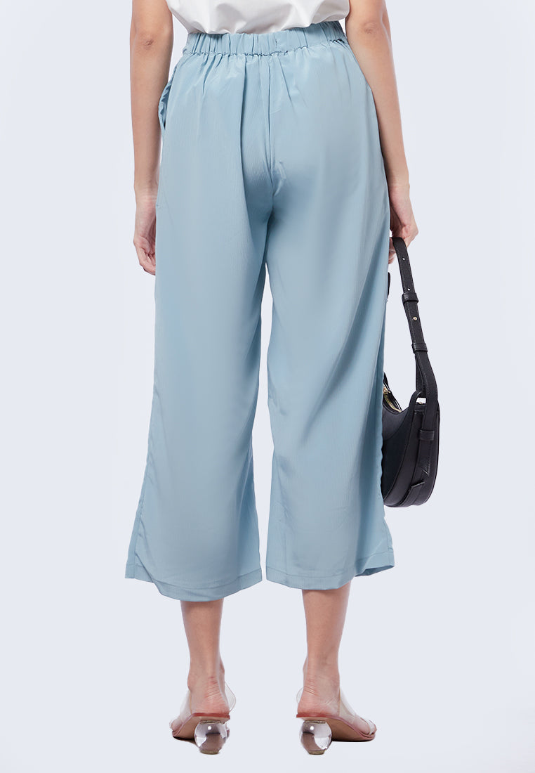 Regular Fit Crinkle Culottes