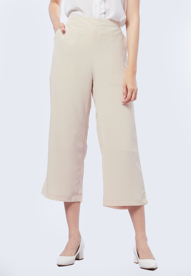 Regular Fit Crinkle Culottes