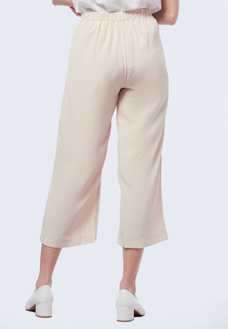 Regular Fit Crinkle Culottes