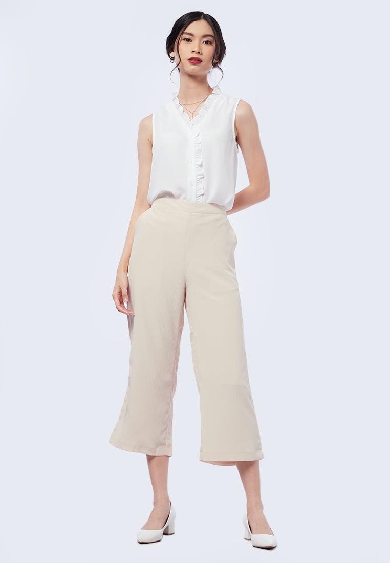 Regular Fit Crinkle Culottes