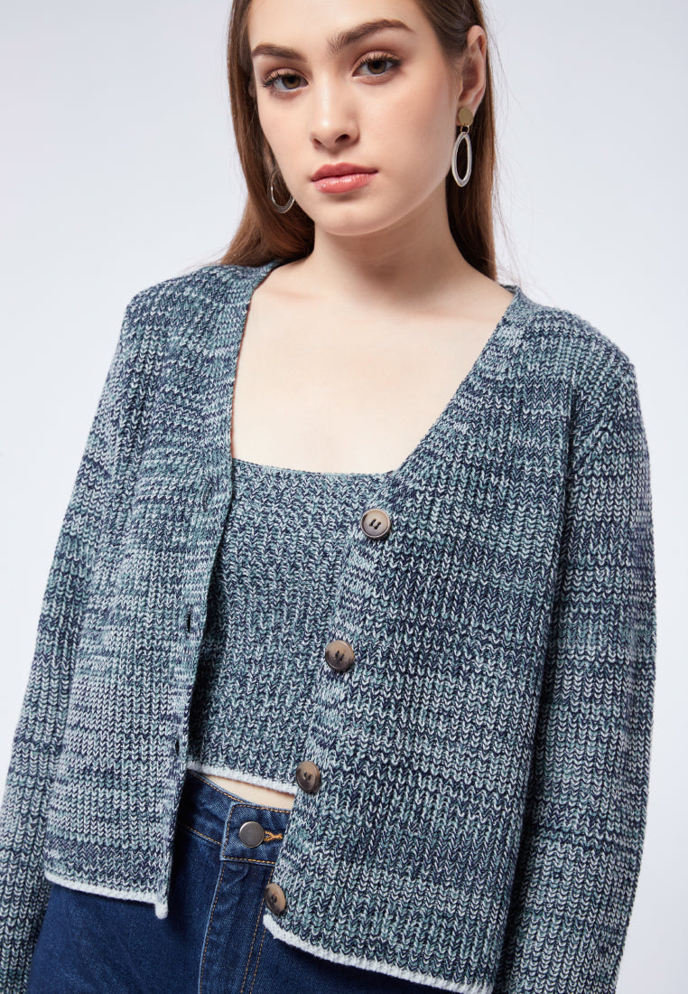 Multicolor Long Sleeve Cardigan