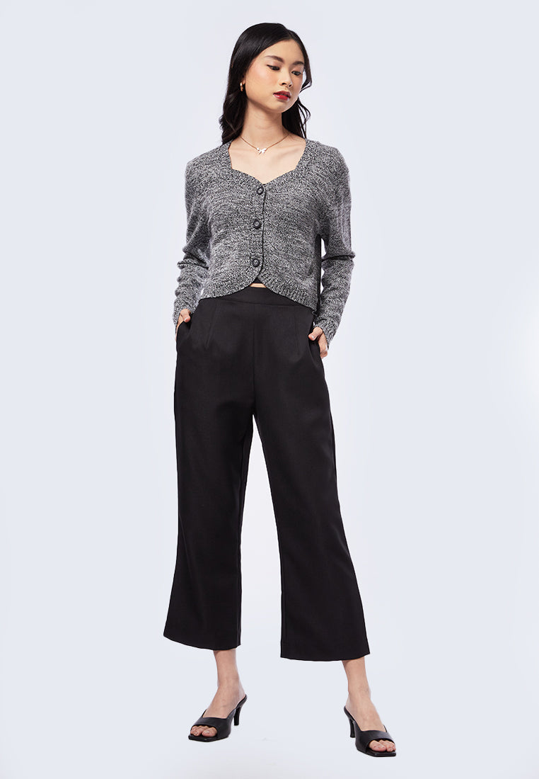 Long Sleeve Sweetheart Collar Top