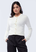 Textured Cardigan with Fancy Buttons