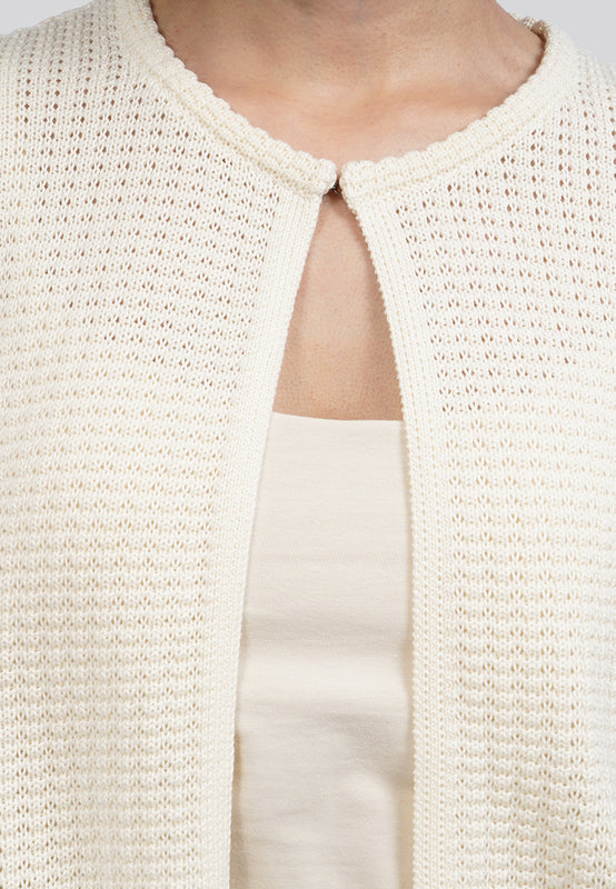 Short Sleeve Cropped Knit Cardigan