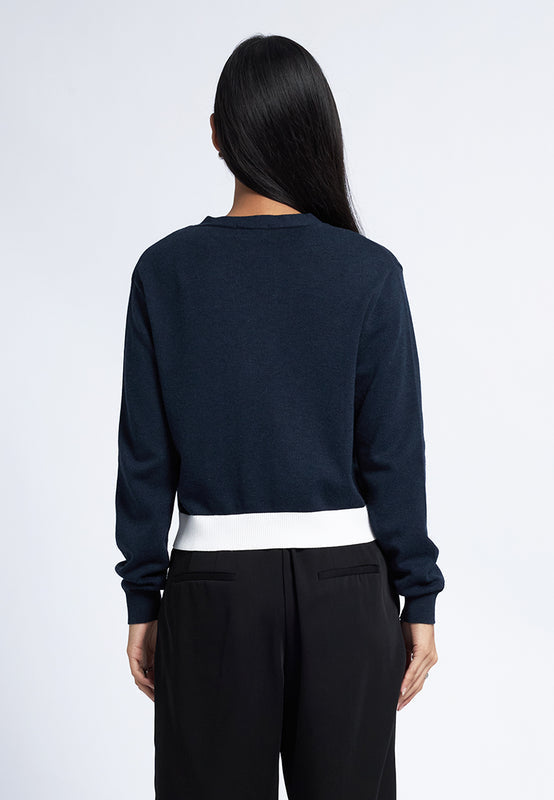 Colorblock V-Neck Cardigan