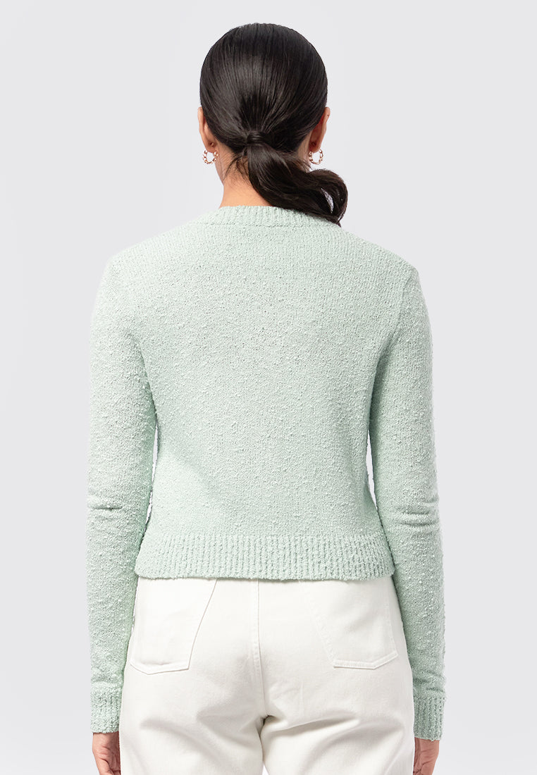 Textured Long Sleeve Cardigan